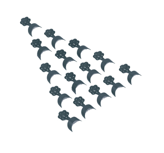 Black French Short False Fake Nail Art Half Cover Crescent Tips Acrylic UV Gel Wrap Edge 500