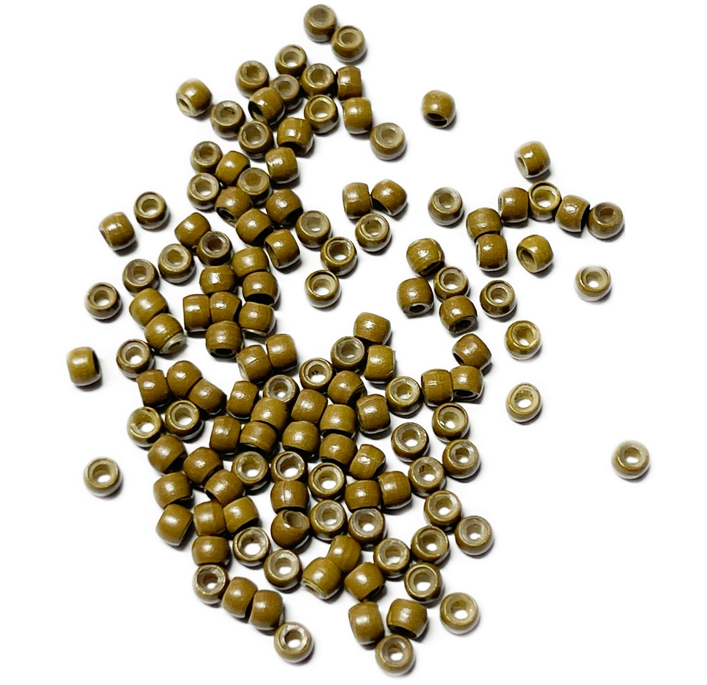 100 Silicone Lined Nano Rings Micro Links Beads for Hair Extensions 3mm