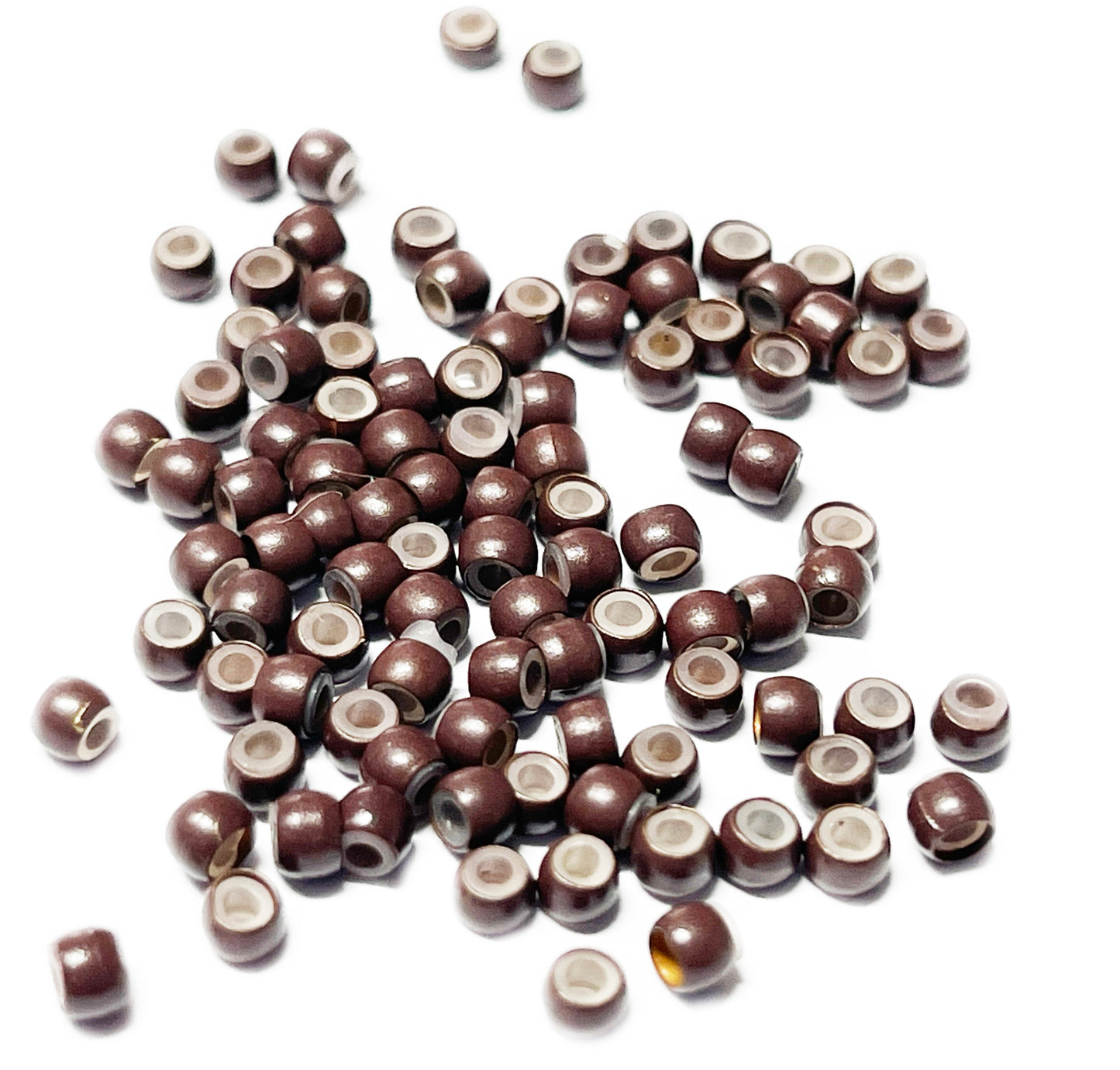 100 Silicone Lined Nano Rings Micro Links Beads for Hair Extensions 3mm
