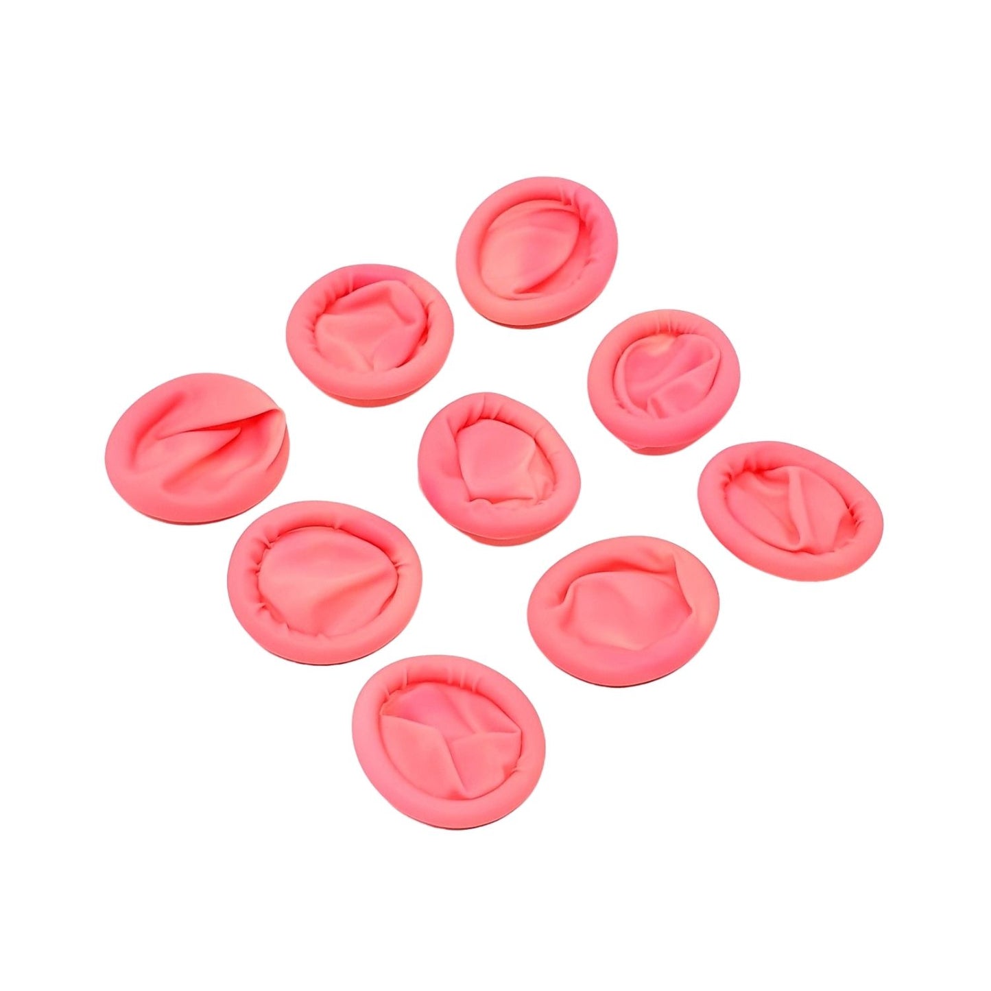 50 Pink Latex Rubber Finger Cots Protector Shield for Hair Extensions Powder Free